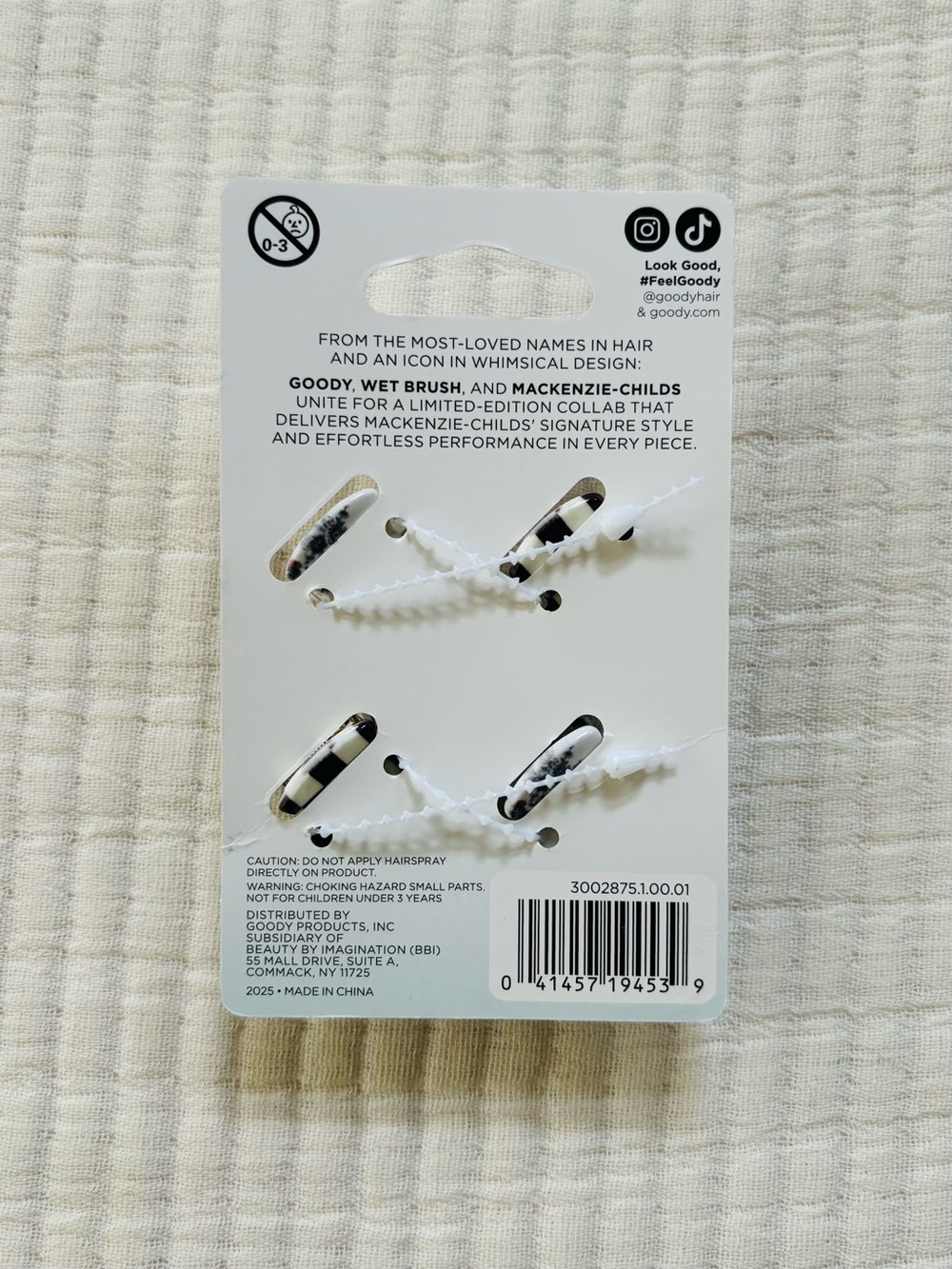 MacKenzie-Childs x Goody Hair Accessories and Mini Detangler Brush Bundle - Picture 6 of 11